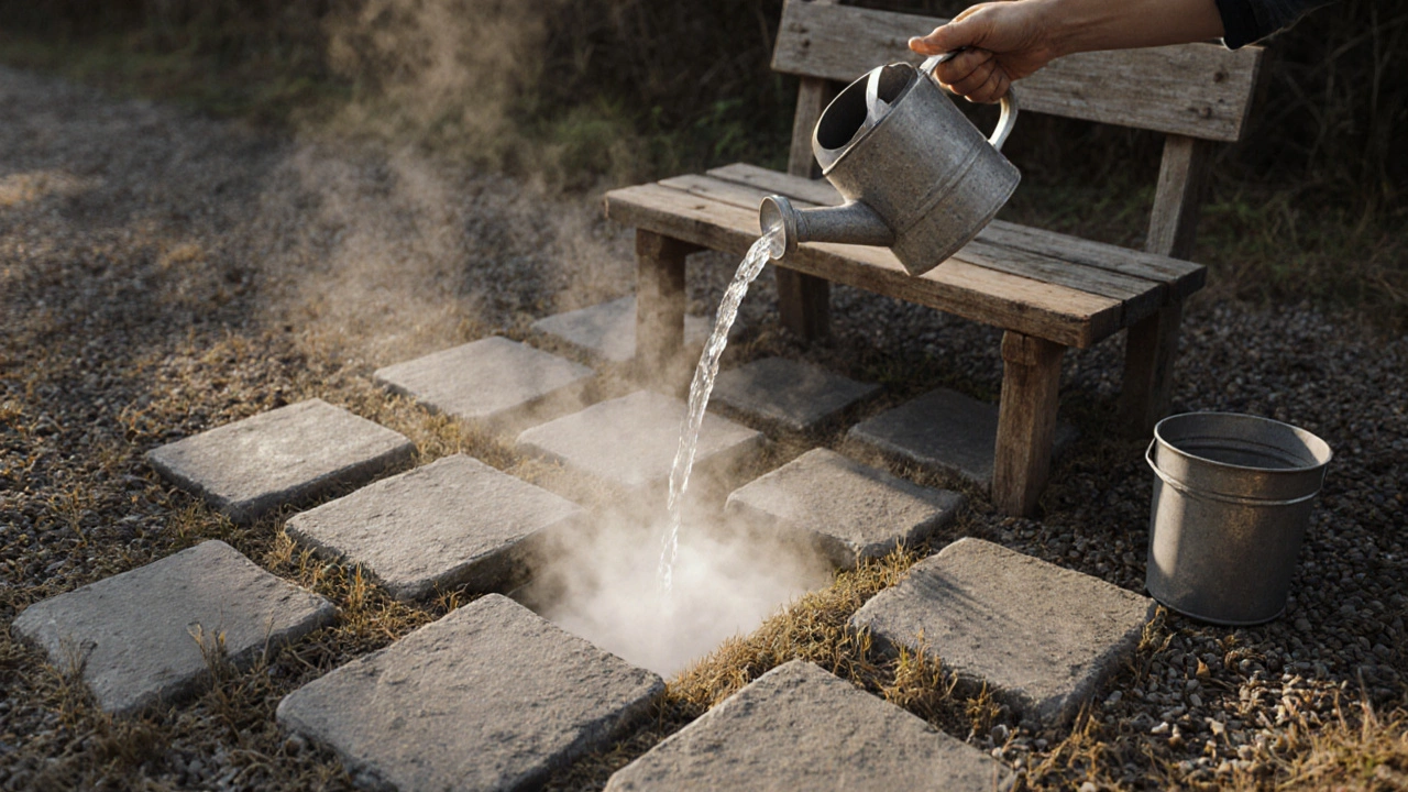 Чем полить дорожку, чтобы не росла трава: проверенные способы без химии и с минимальными затратами