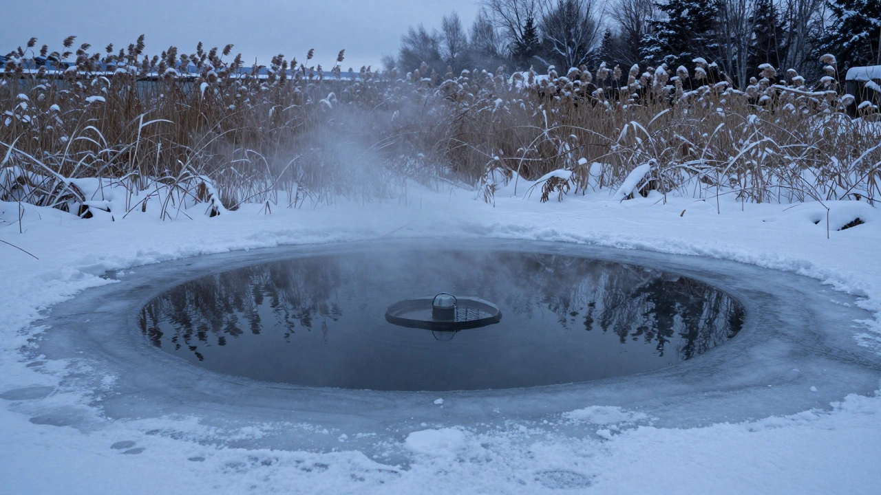 Как сохранить пруд открытым зимой: практические советы для садовых водоемов