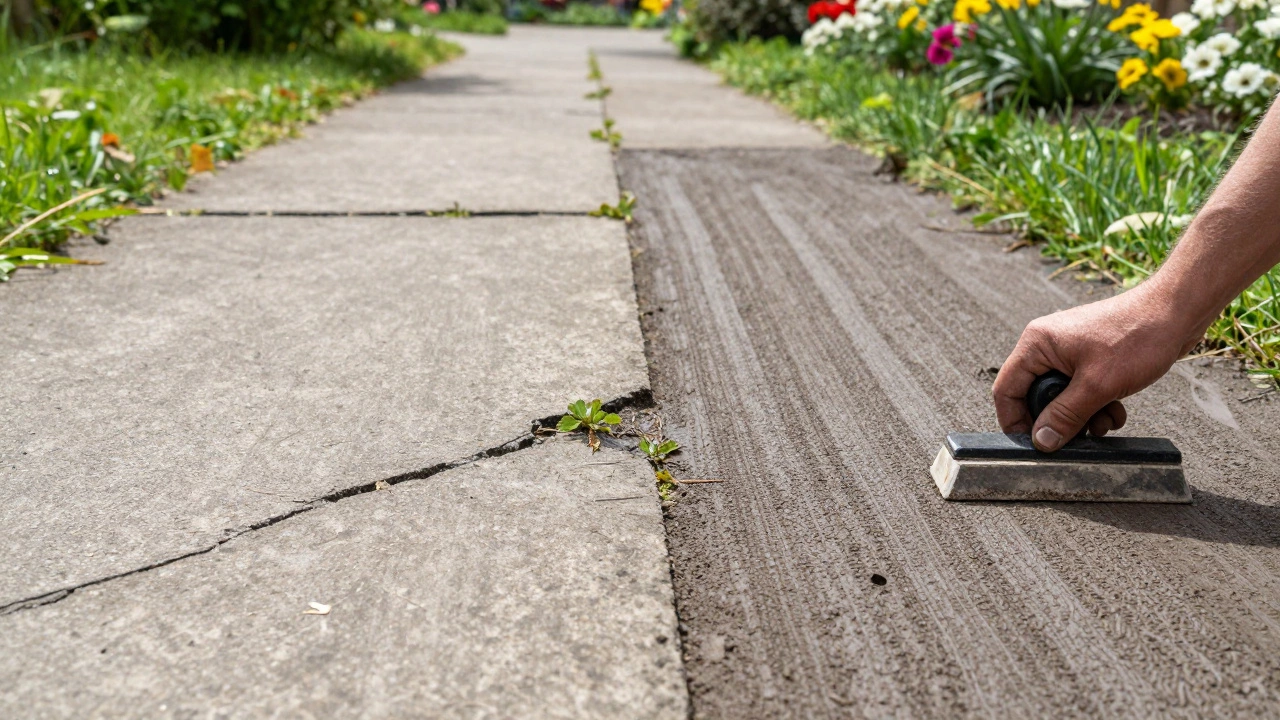 Как облагородить бетонные дорожки: 15 идей декора и обновления