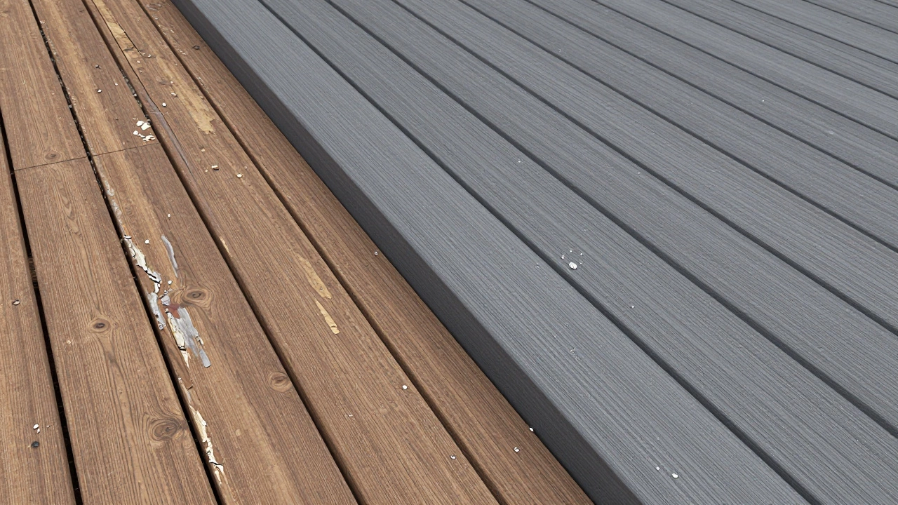 Сравнение старого деревянного настила и нового современного ДПК